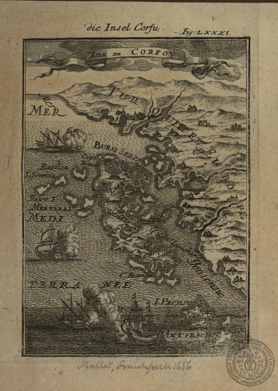 Isle de Corfou: die Insel Corfu.